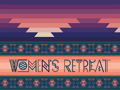 Women's Retreat american cloud dusk geometric indian native retreat women