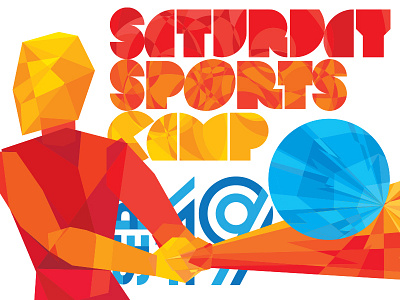 Saturday Sports Camp block camp circle geometric olympics retro round saturday shards shatter sports