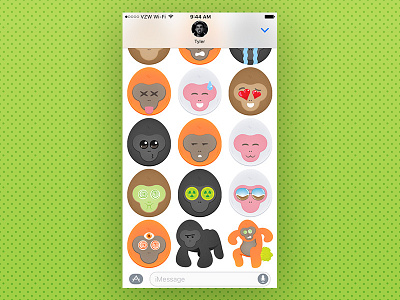 Apemoji ape app chimp emoji funny gif gorilla harambe imessage sticker store