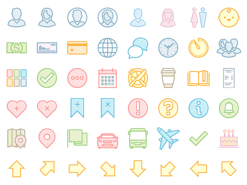 Northpointe.org Icons design material pastel simple ux gui flat icons line web