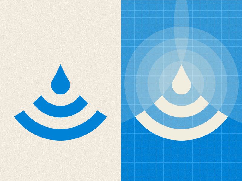 Baptism Redux radiate droplet drop ripple wi-fi wifi shell water
