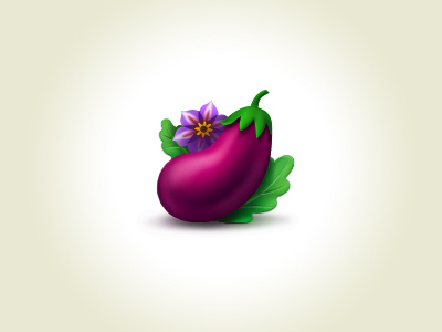 Eggplant eggplant flower fruit icon vegetable