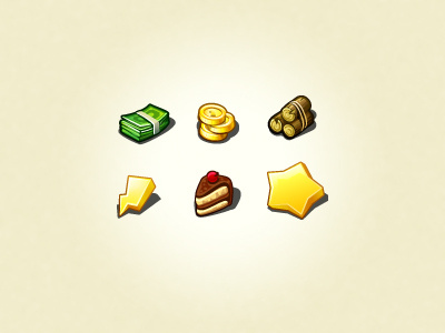 Icons For Game cake icon money star wood