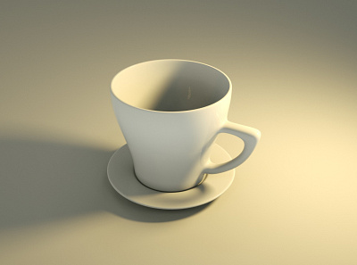 Empty cup coffee cup empty render