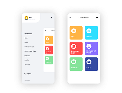 Dashboard Design UI/UX Mobile app design dashboard figma sidemenu simplicity ui