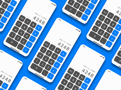 Calculator Redesign app design application blue calculator dailyui design interface ui ui ux uidesign uiux
