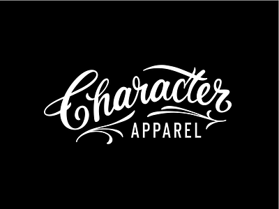 Character Apparel - Primary Logo branding logo logotype script typedesign typography