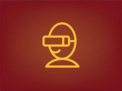 VR visor icon art gold headset icon illustration maroon ui umn vector virtual reality vr