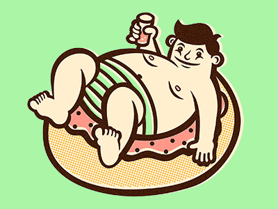 Take A Dip donut doughnut illustration