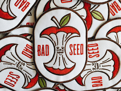 Bad Seed Patch apple design embroidered patch illustration patch