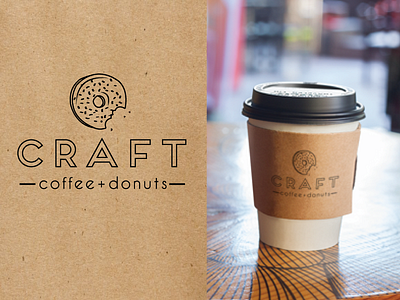 Coffee + Donuts branding brew coffee craft donuts logo mug