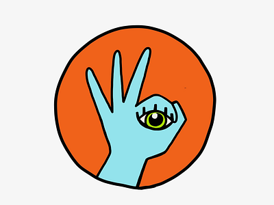 Everything is A-OK! a ok baby blue evil eye green eyes hamsa hands illustration logo okay symbol