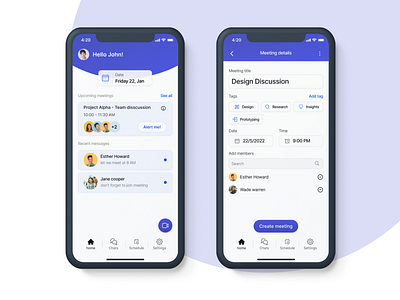 Meeting app - UI design discussion dribbble figma live meeting meeting app product design ui ux