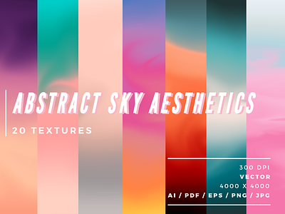 Abstract Sky Aesthetic Textures aesthetic design dreamy gradient sky texture vector