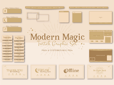 Modern Magic Streaming Overlays and Graphics bohemian magic modern obs spiritual stream stream overlays streamlabs