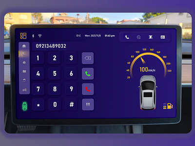 Car Interface Design _ UIDAILY