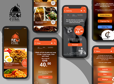 REGIWhite Preview delivery food illustration logo order ui