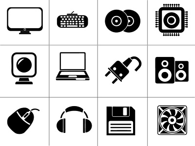 Computer Accessories computer accessories design flat graphic design icon illustration vector