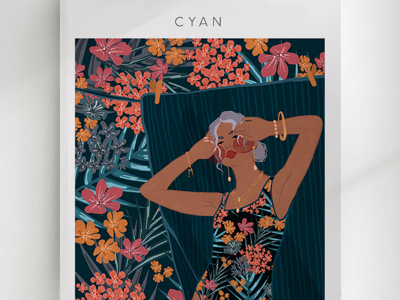Cyan Magazine Cover art artist card card design fashion fashion design graphic design illustration illustrator logo pattern poster poster design