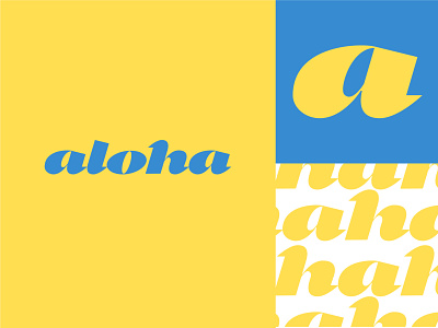 aloha font design font lettering logo typogaphy vector
