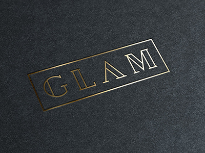 GLAM glam glamorous glamour gold logo posh
