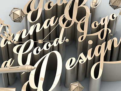 You wanna be good logo designer? 3d c4d cineam4d font type