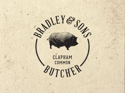 B&S Butcher butcher clapham common pig vintage