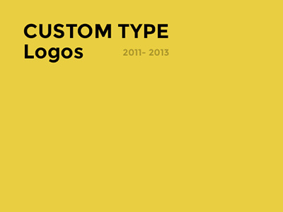 Custom Type logos set custom logo set type