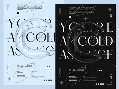 YOU ARE AS COLD AS ICE animation design illustration lettering poster typography vector