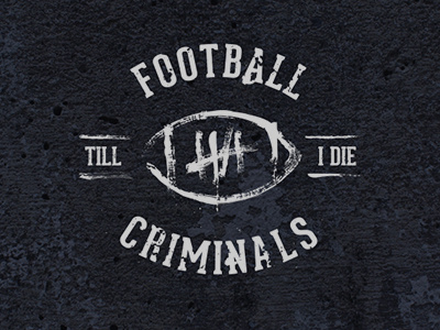 Football Criminals ball criminal dark football grunge logo sport