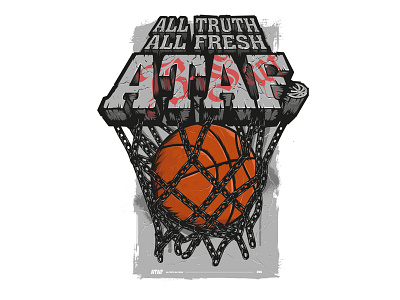 -ATAF- tee ball basket basketball print street tee tees