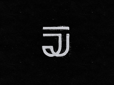 JJ black version design initials letters name