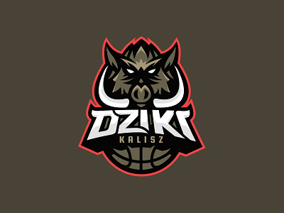 BOARS Kalisz animal basket basketball boar logo sport sports