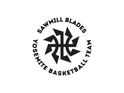 SAWMILL BASKETBALL ball basket basketball black minimal saw white