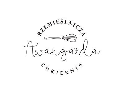 -RZEMIESLNICZA-AWANGARDA- bakery cafe confectionery logo typography