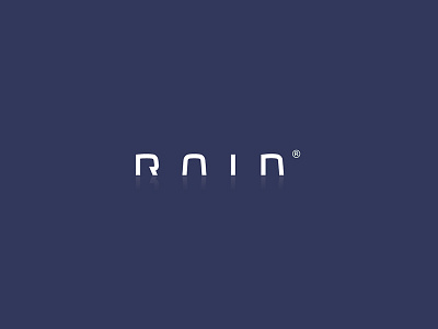 Rain font logo minimal rain typography