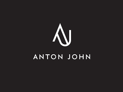 ANTON JOHN a black fashion j logo minimal white