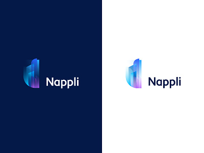 Nappli building color corpo design full gradient logo