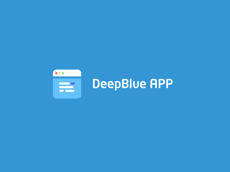 DeepBlue App animation app folder gif logo mac osx