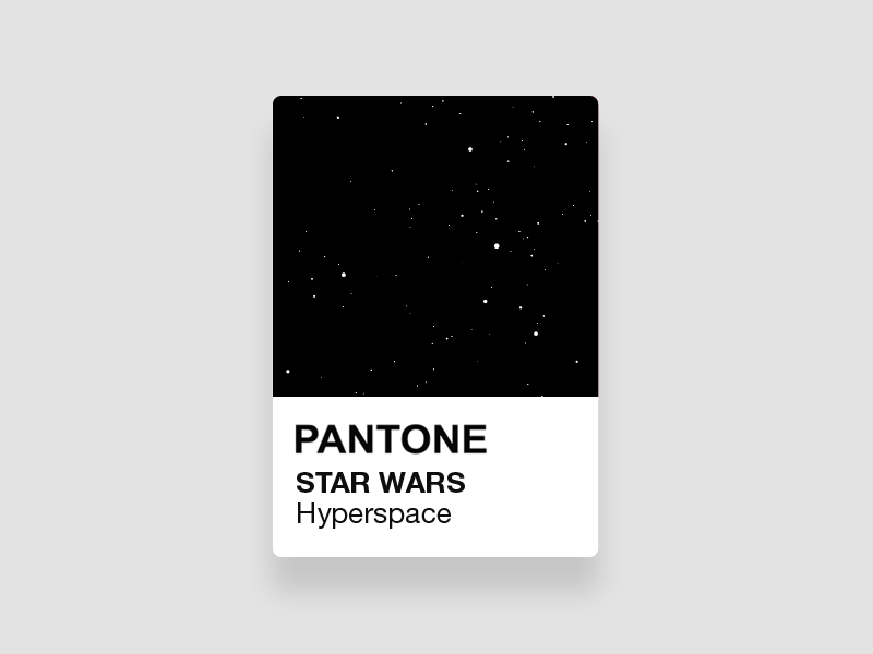 Pantone Hyperspace hyperspace pantone star wars