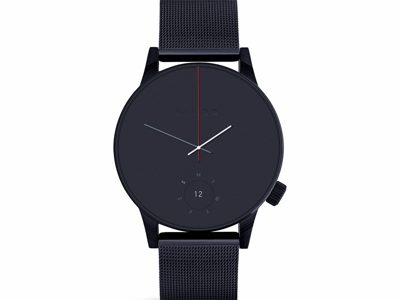 Sikor black design minimal sikor smartwatch watch