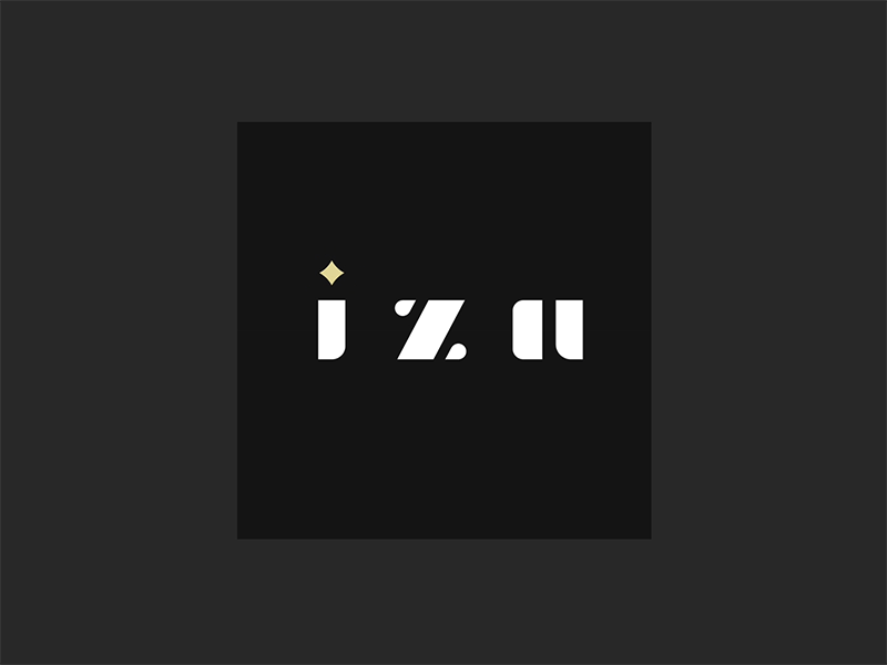 Iza elegant fashion logo name star