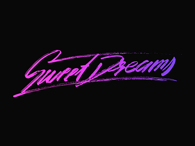 SWEET DREAMS caligraphy lettering logo type typo