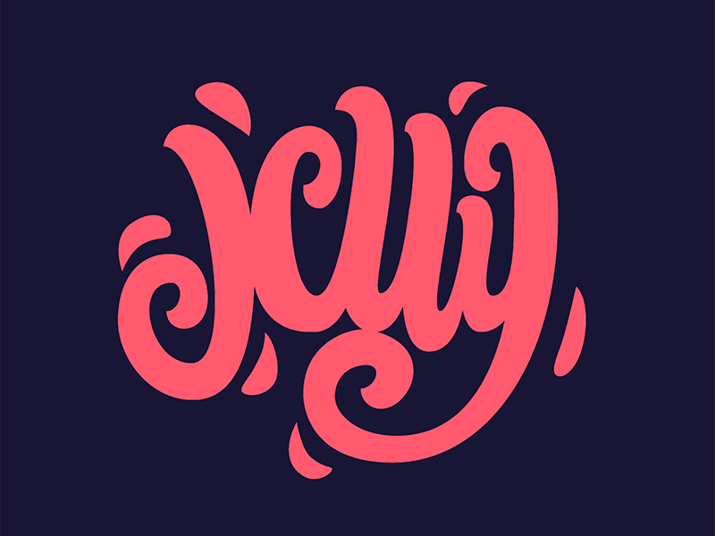 Jelly animation calligrpahy gif lettering logo