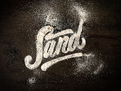 Sand lettering logo sand