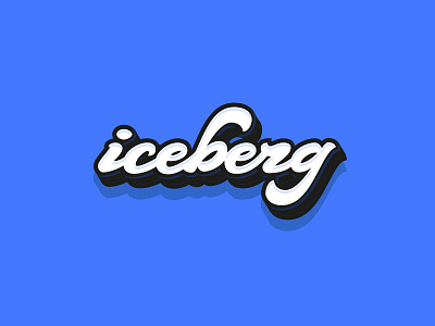 iceberg font ice lettering logo