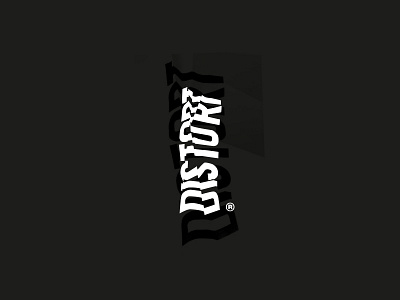 DISTORT black distort font minimal white