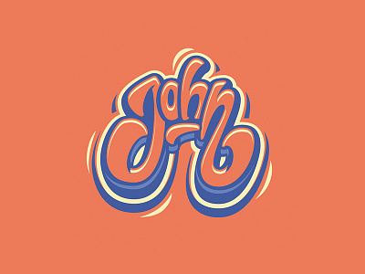 John calligraphy custom font lettering logo type typography