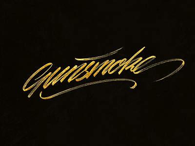 Gunsmoke brushpen calligraphy lettering