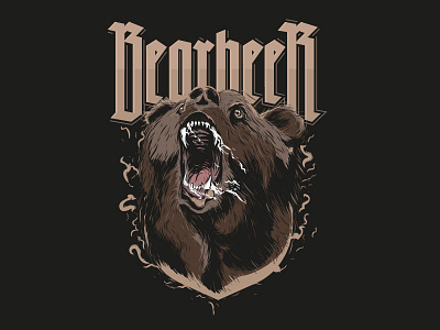BearBeer bear beer illustration logo vector
